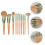 10Stk Make-up Holzgriff Set Premium Tragbar 8