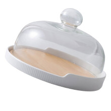 1 Set Kuchenteller Mit Glasdeckel Drehbares Dessert Tablett