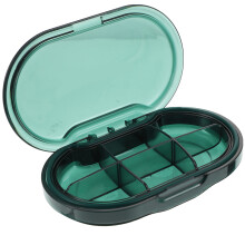 1St Portable Sechs Fächer Box Pillendose Outdoor Aufbewahrung