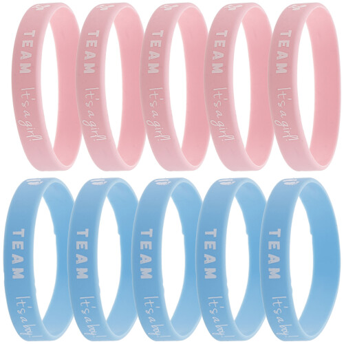 10Stk Silikon Armbänder Oder Für Gender Reveal Feiern