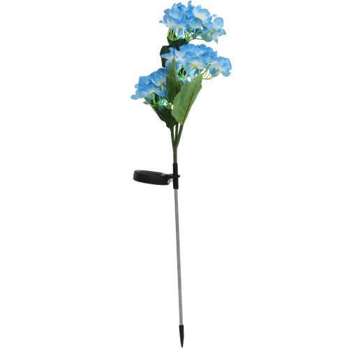 2Stück Garten Solar Hortensien Stehlampe 1