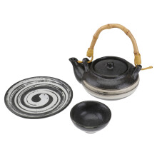 1 Set Japanische Art Suppentopf Aus Keramik Mit Teller Und Tasse