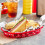 6 Stk. Hamburger Couchtisch Tablett Tabletts Rot 4
