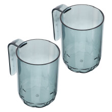 2Stk Kinder Zahnbürstenglas Blau Langlebiger Zahnbürstenhalter Pet