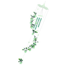 1Pc Durable Plastic Aluminum Green Wind Chime Scenic Hanging Decor