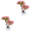 2Pcs Imitation Bonsai Pine Tree Pink Plastic Decorative Plant 4