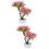 2Pcs Imitation Bonsai Pine Tree Pink Plastic Decorative Plant 8