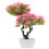 2Pcs Imitation Bonsai Pine Tree Pink Plastic Decorative Plant 10