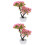 2Pcs Imitation Bonsai Pine Tree Pink Plastic Decorative Plant 6