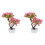 2Pcs Imitation Bonsai Pine Tree Pink Plastic Decorative Plant 3