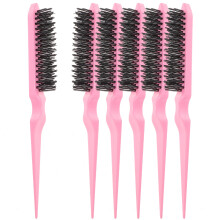6St Compacte Roze Haar Teasing Kam Geschikt Voor Alle Haartypes