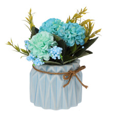 2Stk Lebensechter Blauer Künstlicher Bonsai Aus PVC Für Zuhause