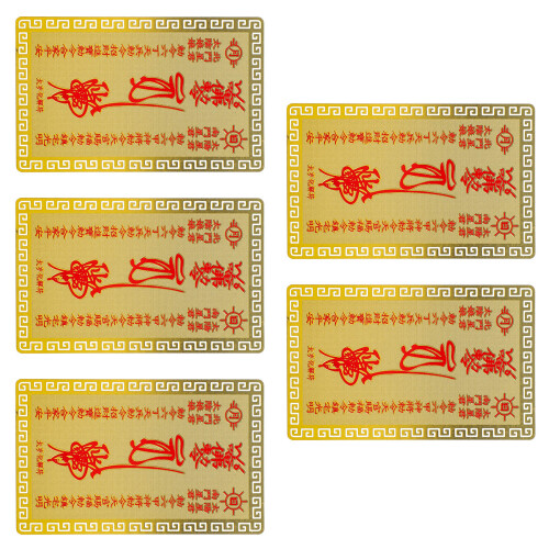 25 Pezzi Carte Amuleto Cinesi Per Protezione E Kwan Kung