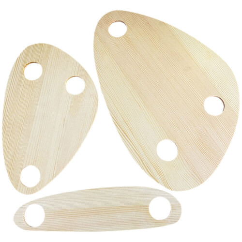 3 Pezzi Tagliere E Vino Con Vassoio Estraibile