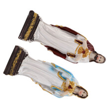 2Stk. Harz-Statuen Und Heilige Weihnachtsdekoration