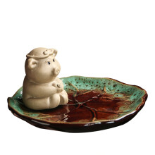 Pig Design Incense Stick Holder For Home Desktop Decoration