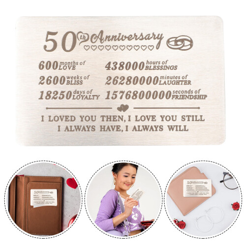 2 Brieftaschen-Einleger Für Den 50. Hochzeitstag 2