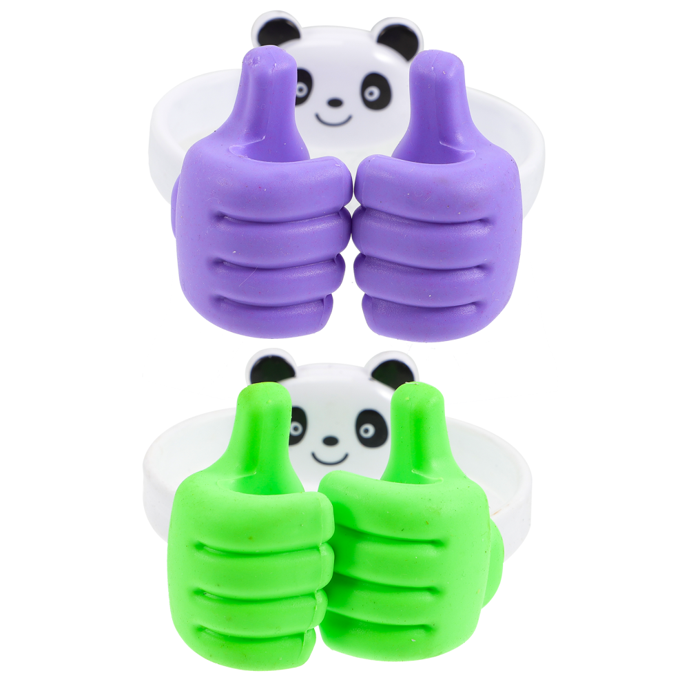 Photos - Holder / Car Charger 2 Pcs Cartoon Thumb Stand Travel Office Smartphone Mobile Supports