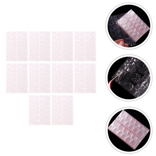 20 Blatt Transparente Jelly Klebestreifen Rosa 2