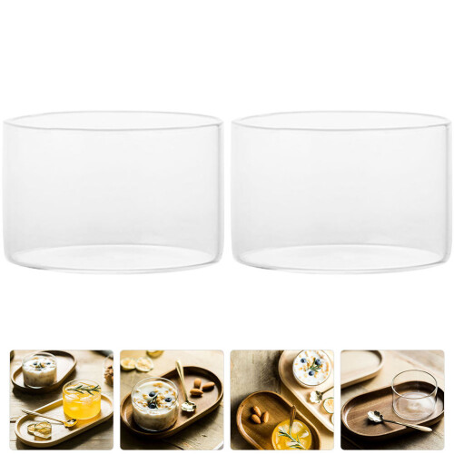 2Stk Kleine Schüsseln Transparent Für Pudding Dessert 2