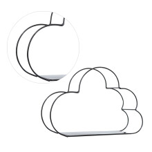 Cloudvormig Bureau Boekenrek Modern Metalen Rek Zwart