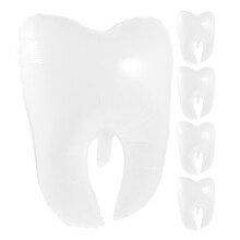 5Pcs Creative White Tooth Balloons Pe Material Party Decor Supplies