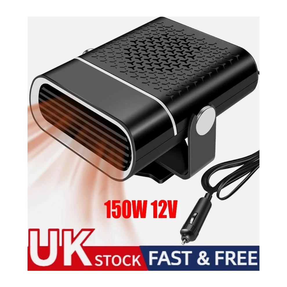 12V Car Heater Fan 360 Degree Rotatable Car Fan Black 882816769117