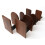 Worgeous  Magazine Book Ends For Shelves Stand Solid Wood Shelf 6