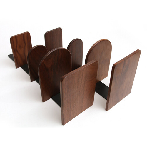 Worgeous  Magazine Book Ends For Shelves Stand Solid Wood Shelf 1