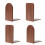 Worgeous  Magazine Book Ends For Shelves Stand Solid Wood Shelf 5