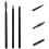15Pcs Portable Makeup Brush Set Black Plastic Cosmetic Beauty Tools 5