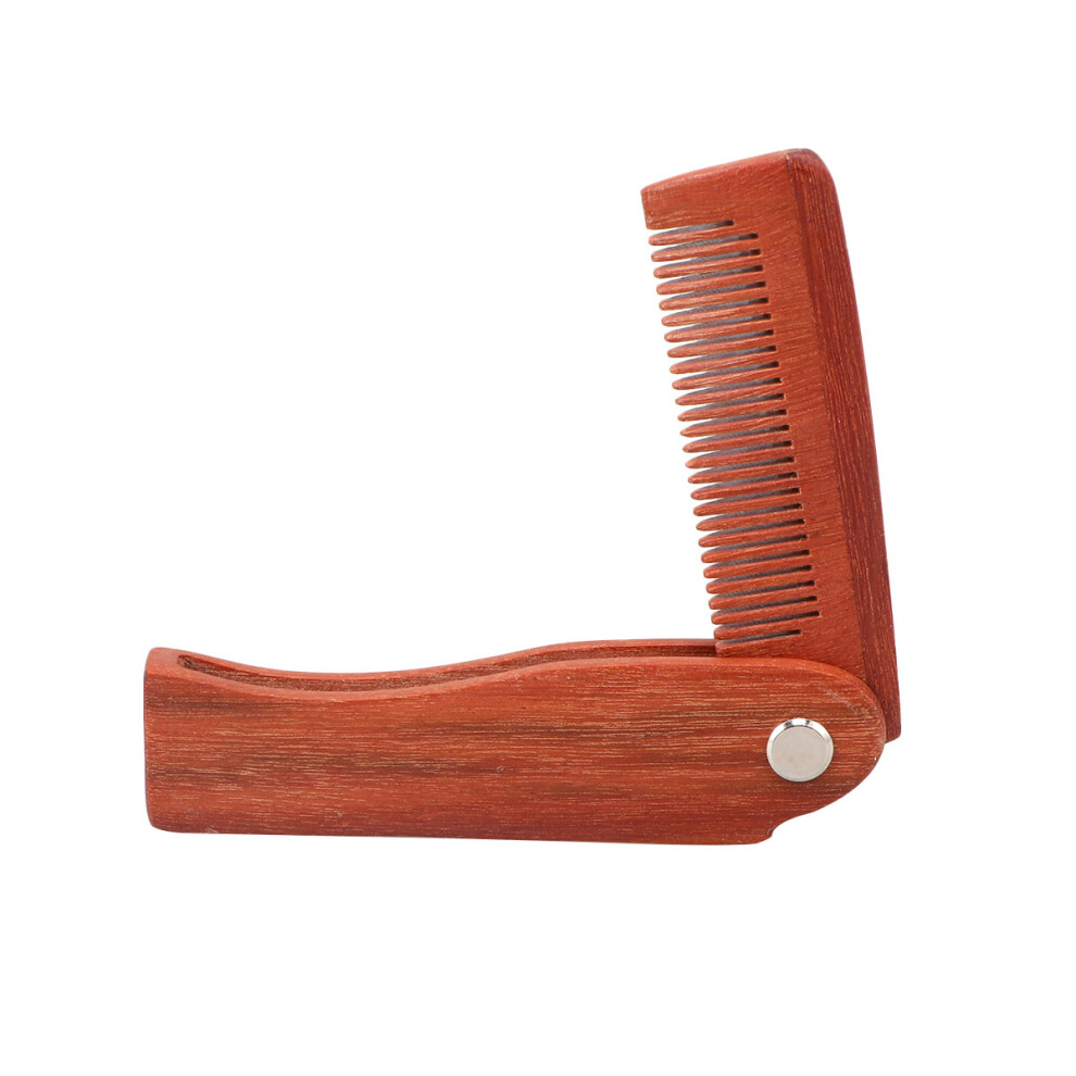 Aboofan Unisex 1Pc Foldable Wooden Anti Static Pocket Comb For Hair Beard Bang