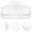 1Pc Translucent Soap Case With Drain Tray For Bathroom Kitchen 4