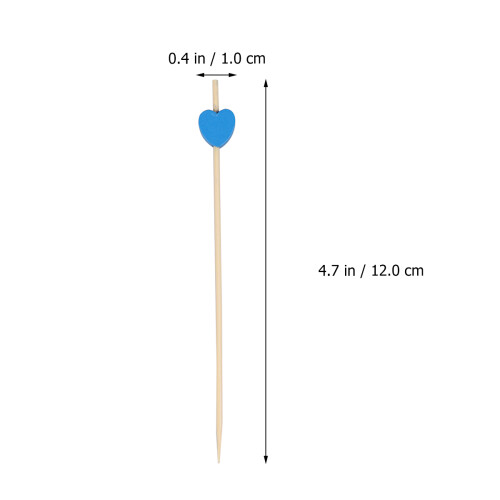 2 Pack 200 Handgemaakte Cocktailprikkers Hart 1
