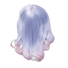 Synthetische Ombre Perücke Hellblau Rosa Für