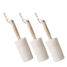 3Stk Luffaschwamm Reinigungsbürste Mit Holzgriff Für Küche Und Töpfe