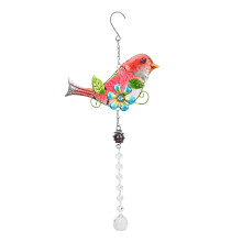 Red Bird Kristall Ornament Dachvorsprung Hängend Deko Außenbereich
