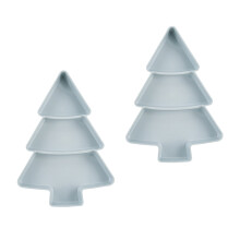 2Stück Weihnachtsbaumform Obstplatten Kunststoff Multifunktion