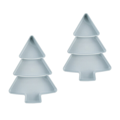 2Stück Weihnachtsbaumform Obstplatten Kunststoff Multifunktion