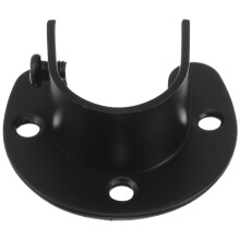 Robuster Edelstahl Flanschrohrhalter Für Kleiderstangen Schwarz