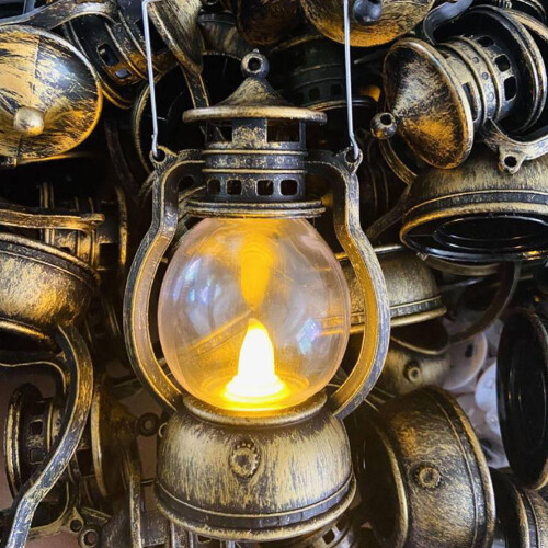 2 Weihnachts LED Pferdelaterne Deko 1