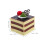 Simulation Etikett Quadratisch Cremefarben Obsttorte Künstlich 2