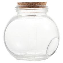 1Stk Transparente Kork-Glasflasche, Dekorative DIY Wunschdose Aus Holz