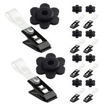 1 Set Gartenflaggenstopper Mit Pfostenstopper Und Klemme Schwarz
