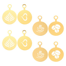 8Stk Kaffeestencils Für Latte Art – Wiederverwendbar