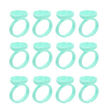 100St Pigment Behälter Ring Cup Wimpern Verpflanzte Ring Cup Zubehör