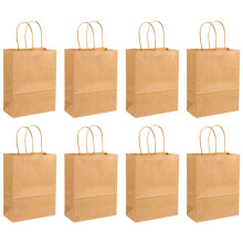 50Stk Kraftpapier Tasche Wiederverwendbare Papiertüte Aufbewahrung