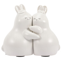 1 Paar Buchstützen Hase Keramik Figur Desktop