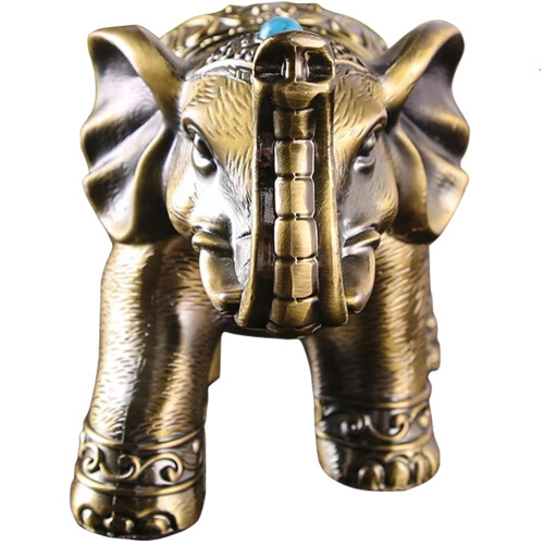 Metal Elefant Aschenbecher Mit Deckel Winddicht