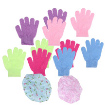 1 Set Badehandschuhe Finger Mit Duschhaube 5 Paar 2 Mützen